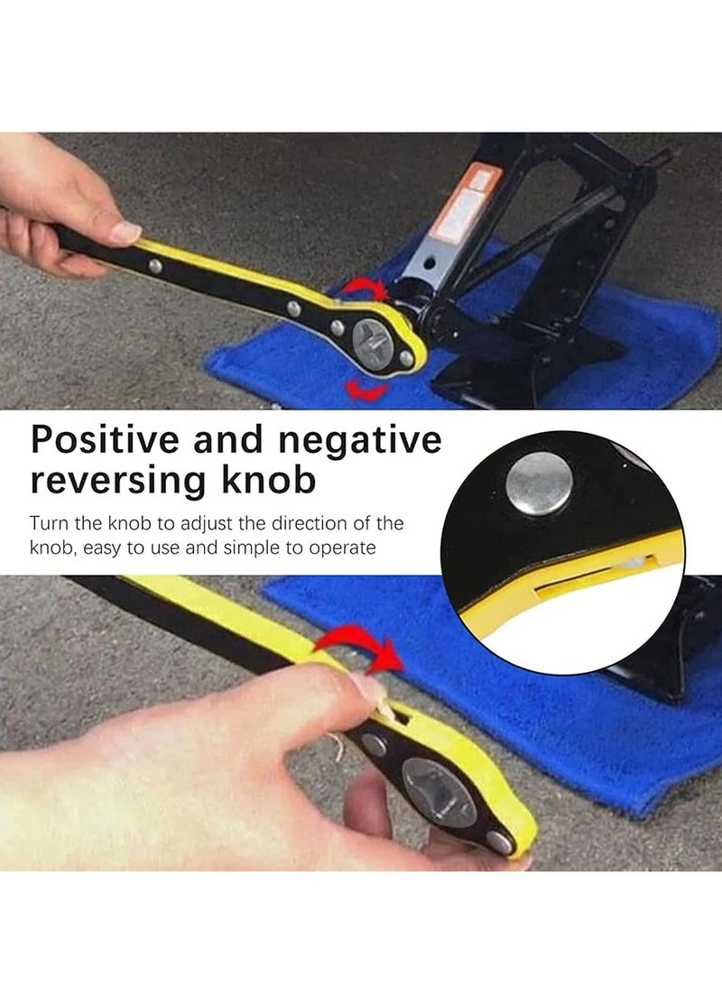 Bukela Auto Labor-Saving Jack Ratchet Wrench, Scissor Jack Handle, Tire Wheel Lug Jack Wrench, Cross Wrench, Auto Maintenance Tools (1set) - Image 4