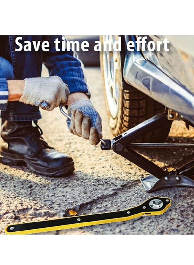 Bukela Auto Labor-Saving Jack Ratchet Wrench, Scissor Jack Handle, Tire Wheel Lug Jack Wrench, Cross Wrench, Auto Maintenance Tools (1set) - Image 5