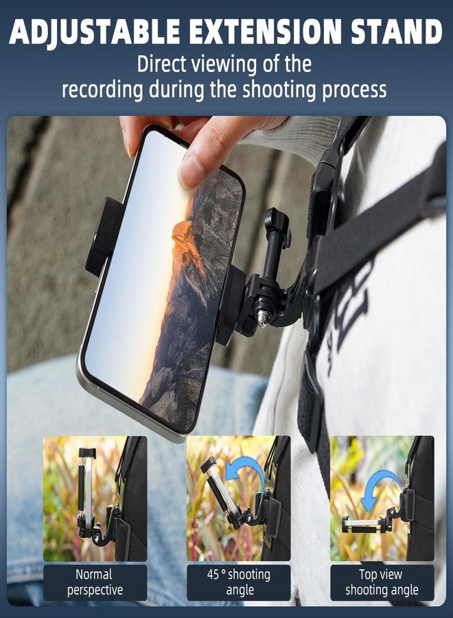 BRDRC Pocket 3 Chest Mount,Hand Free Vlog Video Body Chest Harness Strap for DJI Action 5/4/3,POV Shooting Body Strap Holder Clip Kit for GoPro, for Insta360 X3 X4, Phone Accessories - Image 4