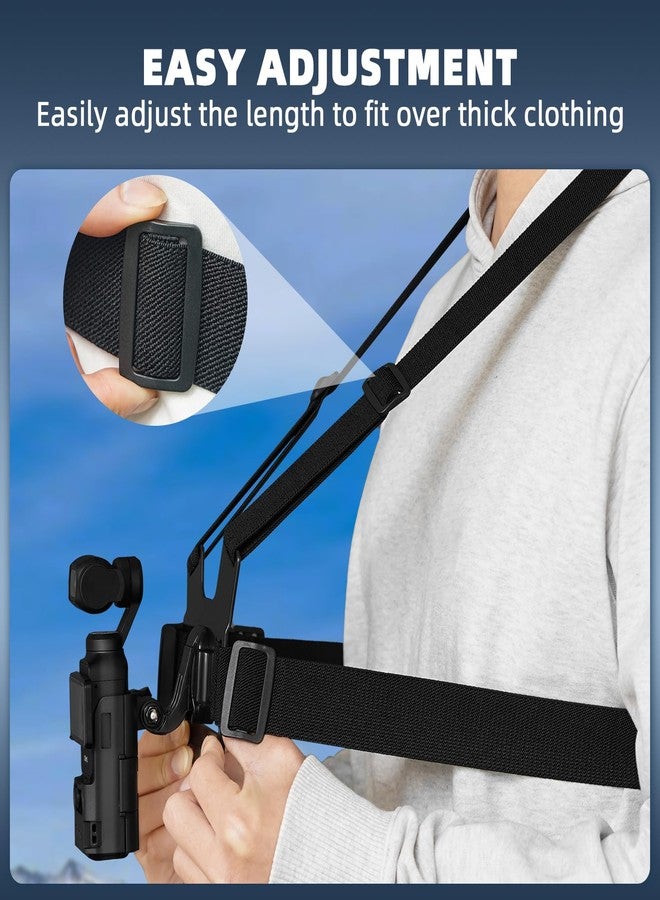 BRDRC Pocket 3 Chest Mount,Hand Free Vlog Video Body Chest Harness Strap for DJI Action 5/4/3,POV Shooting Body Strap Holder Clip Kit for GoPro, for Insta360 X3 X4, Phone Accessories - Image 5