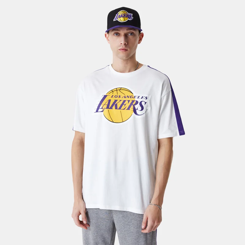 NEW ERA Men's Los Angeles Lakers NBA Colour-Block T-Shirt