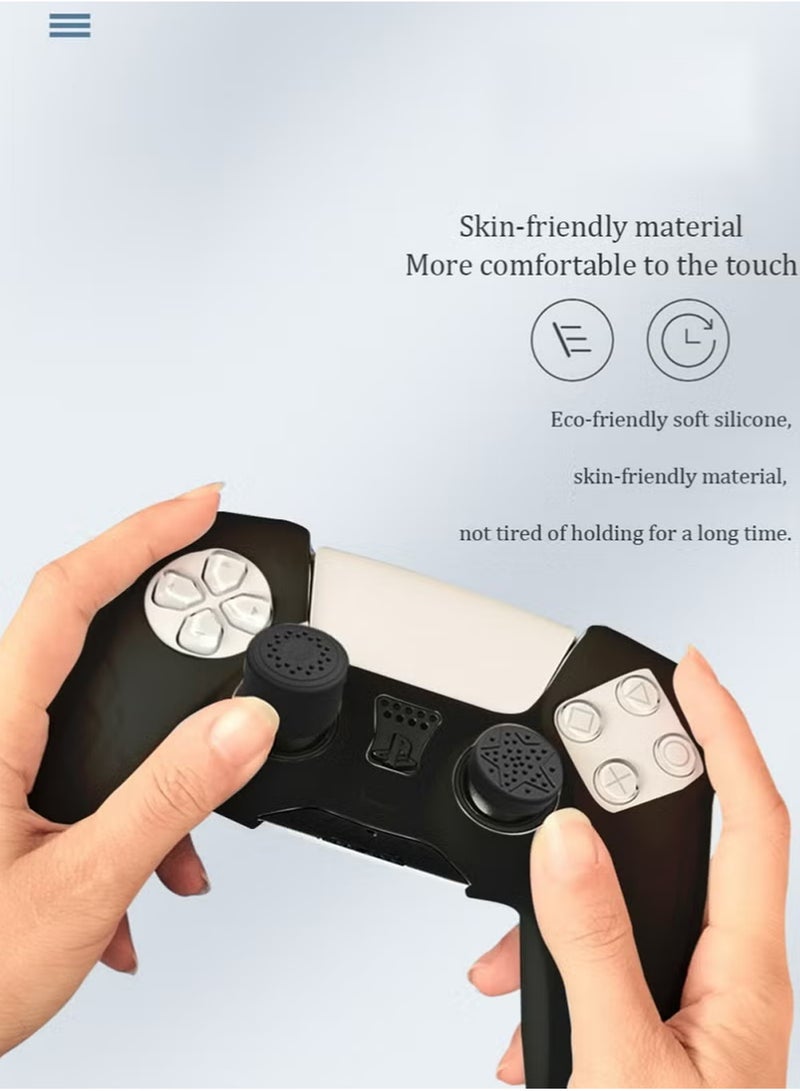 IINE Sony 5 Technological Texture Design PS5 Controller Skin Anti-Slip Silicone Skin Protective Cover Case for Playstation 5 DualSense Wireless Controller with Thumb Grip Caps Acessories - Image 4