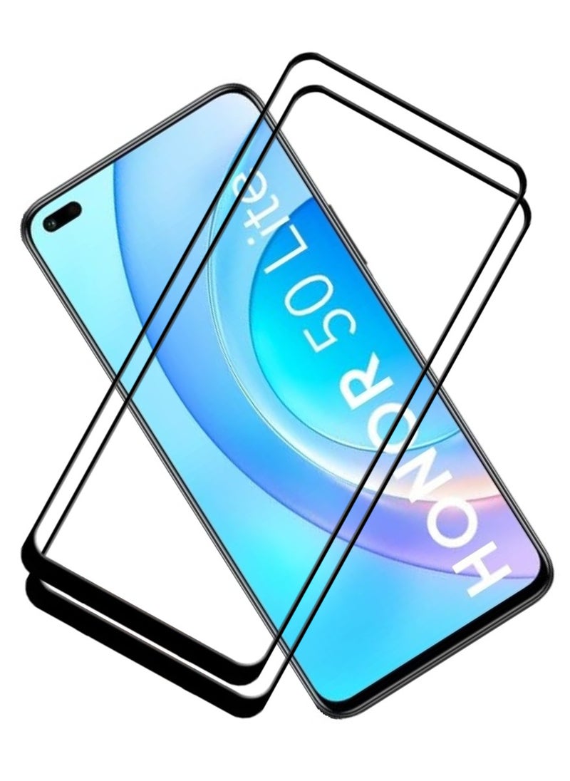 ACLIX 2 Pieces Antistatic ESD Dustproof Premium Quality High Definition Tempered Glass Screen Protector Designed For Honor 50 Lite - Image 1