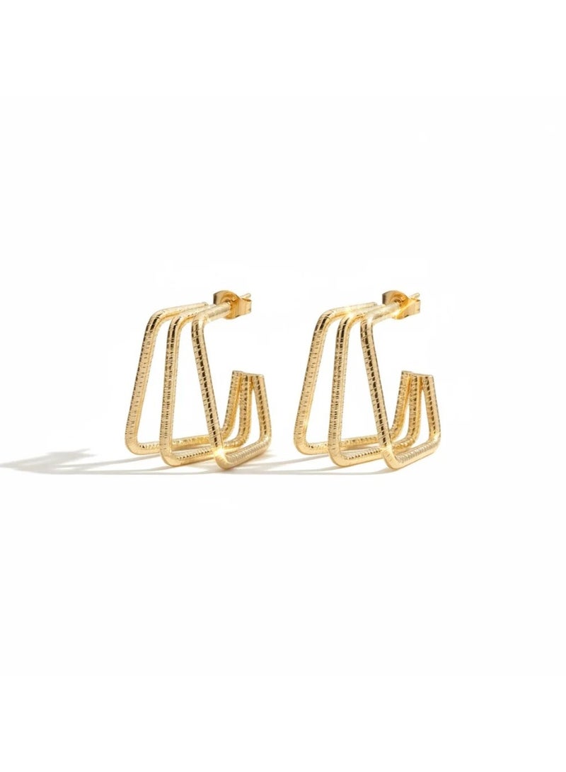 Bariq The Prism Triple Hoops - Tarnish Free - Image 1