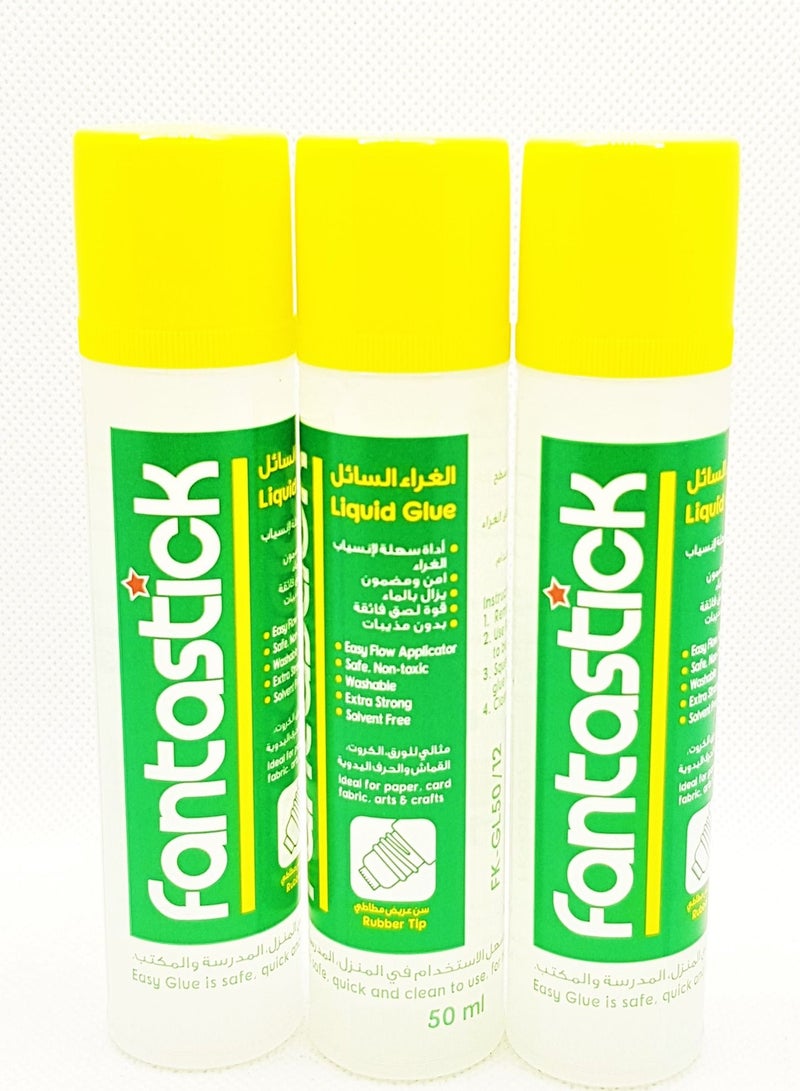 Fantastick غراء سائل غير سام 50 مل - 3 قطع - Image 1