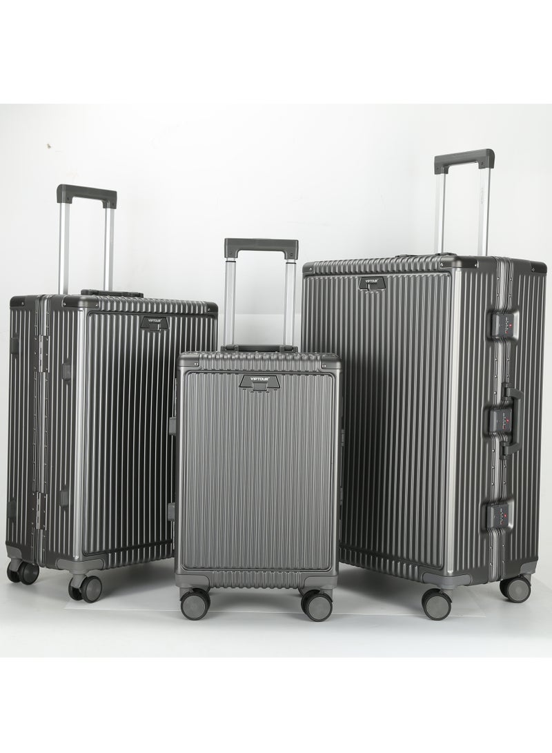 فيبتور مجموعة أمتعة PC ذات الجانب الصلب بدون سحاب مكونة من 3 قطع حقيبة سفر قابلة للقفل TSA مع حامل أكواب 20/25/29 بوصة - Image 1