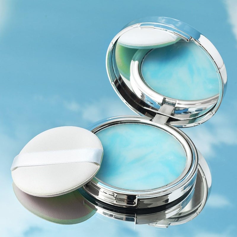 Compact Powder Oily Skin Oil Controlled Face Powder Colourless Pressed Powder with Powder Puff Oil Control Powder Make Up Compact Powder Oil Control Jelly Textures