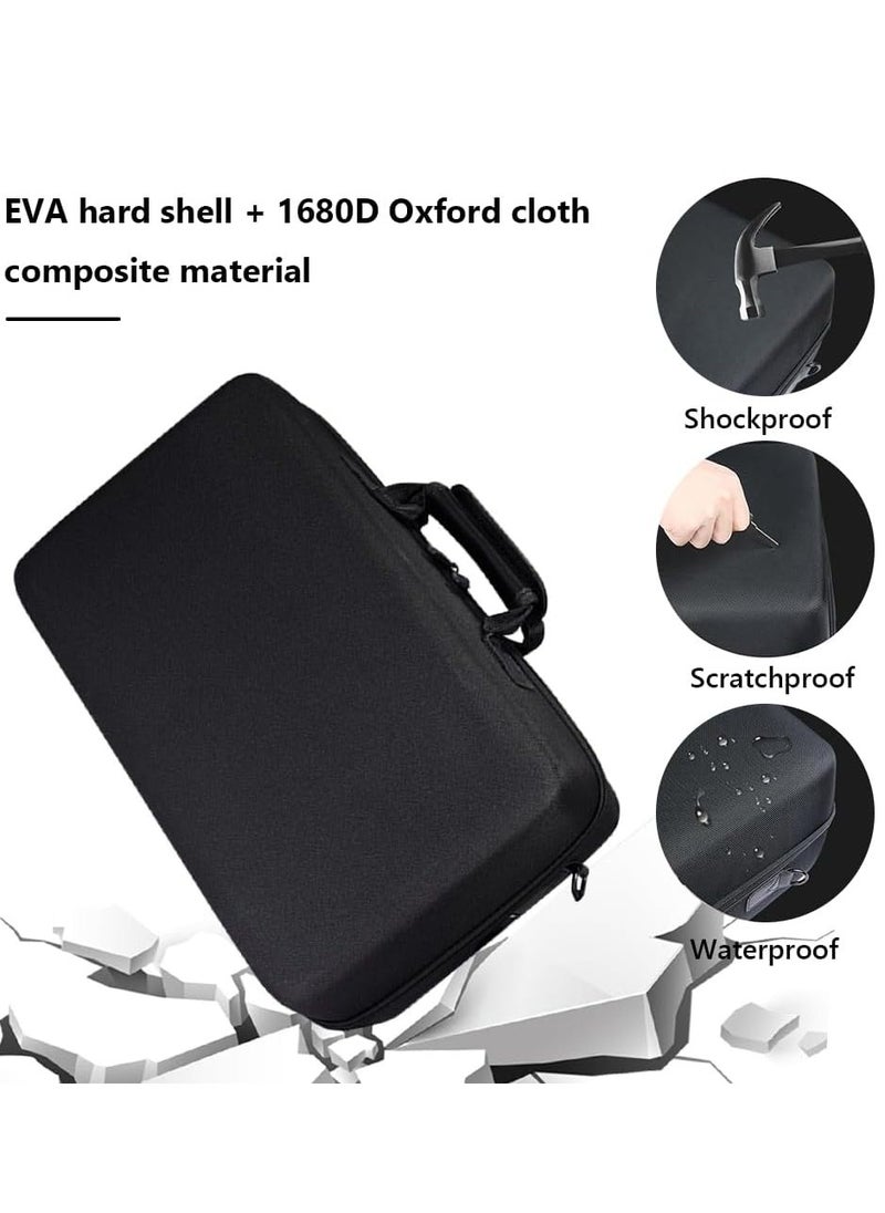 Shockproof Carrying Case for PS5 Slim, Travel Hard Shell Storage Box Compatible with PS5 Slim Console, Game Controller, Cords and Other Accessories (Black Color)