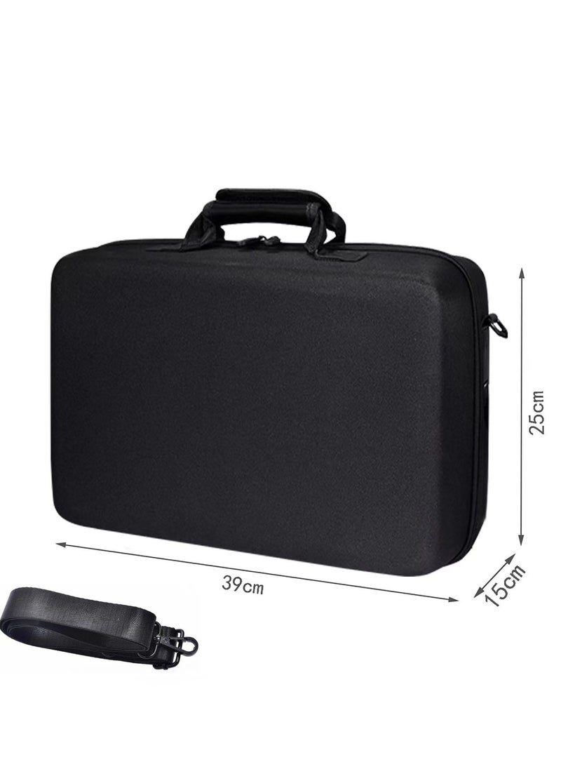 Shockproof Carrying Case for PS5 Slim, Travel Hard Shell Storage Box Compatible with PS5 Slim Console, Game Controller, Cords and Other Accessories (Black Color)