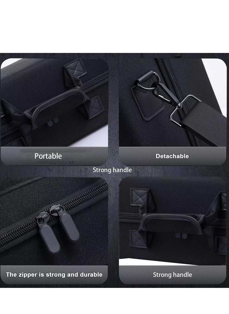 Shockproof Carrying Case for PS5 Slim, Travel Hard Shell Storage Box Compatible with PS5 Slim Console, Game Controller, Cords and Other Accessories (Black Color)