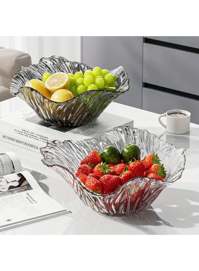 Grey Nordic Flower Fruit Salad Bowl Creative Serving Plate For Kitchen Restaurant Party - Image 2