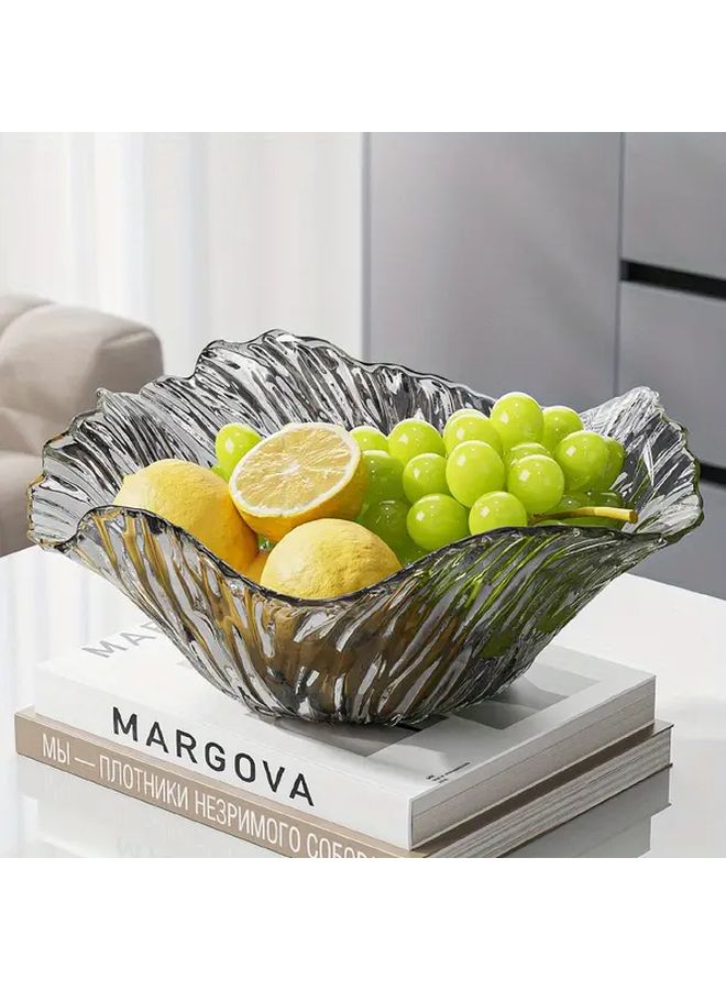 Grey Nordic Flower Fruit Salad Bowl Creative Serving Plate For Kitchen Restaurant Party - Image 5