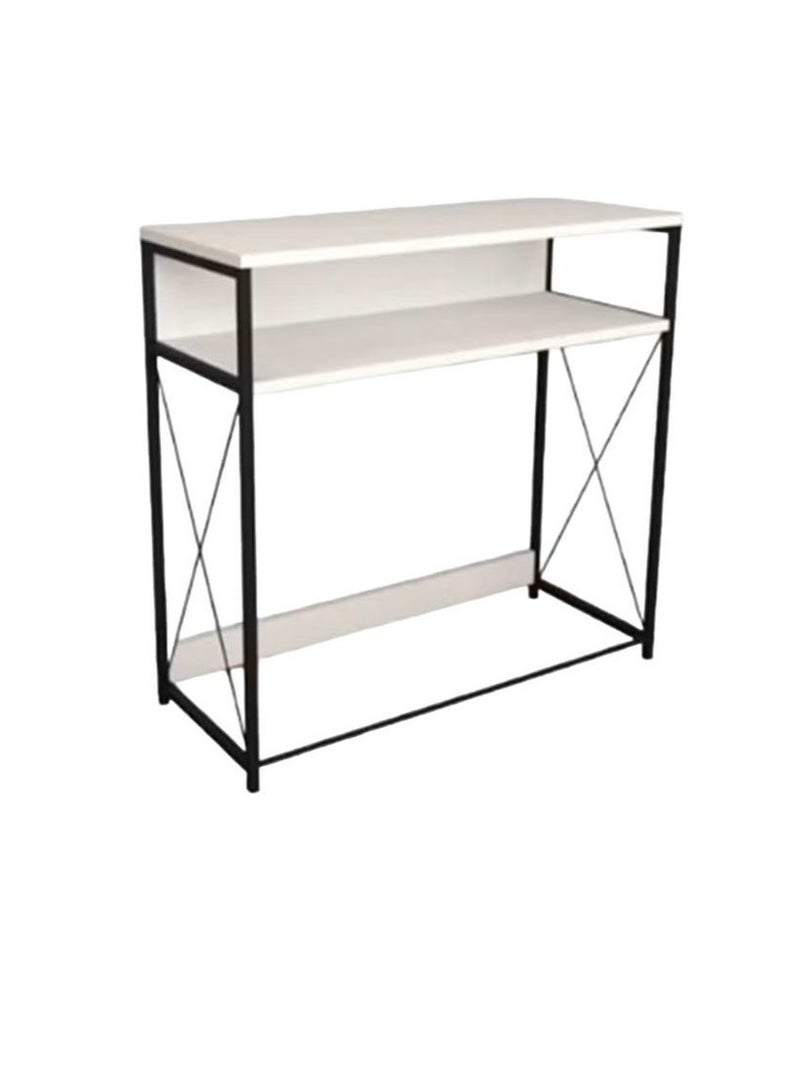 إكسبرت طاولة ركن القهوة، طاولة مدخل كونسول، لترتيب وتنظيم احتياجاتك – ابيض / اسود,EI-404 - Image 3