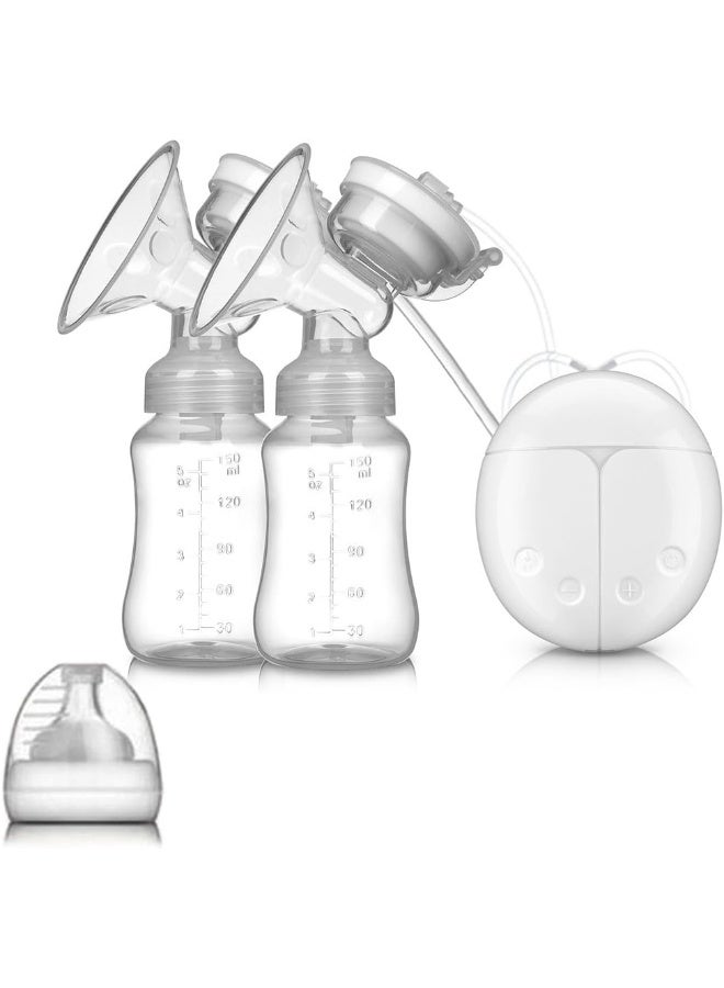 مضخات الثدي الكهربائية المزدوجة فتيهغ - مضخات حليب الثدي الكهربائية القوية USB لتغذية الأطفال - Image 3