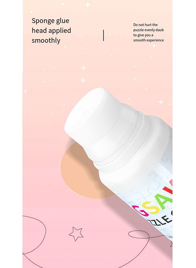 Jigsaw Puzzle Glue 120ml- with Sponge Head, Water-Soluble Special Craft Puzzle Glue Sheets,for 3000/3500/5000 Pieces of Puzzle for Paper and Wood - Image 5