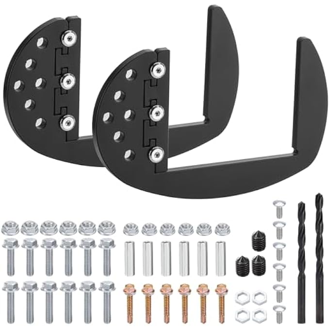 rayihni Heavy Duty RV Bumper Brackets, RV Bumper Storage Supports Rack fits 4inch to 4.5inch Square Bumpers - Image 1