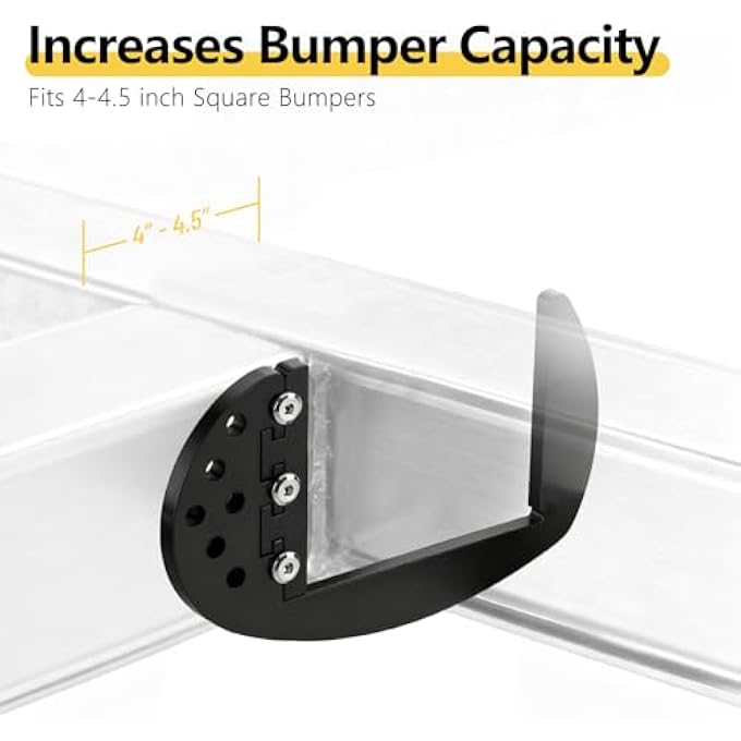 rayihni Heavy Duty RV Bumper Brackets, RV Bumper Storage Supports Rack fits 4inch to 4.5inch Square Bumpers - Image 3