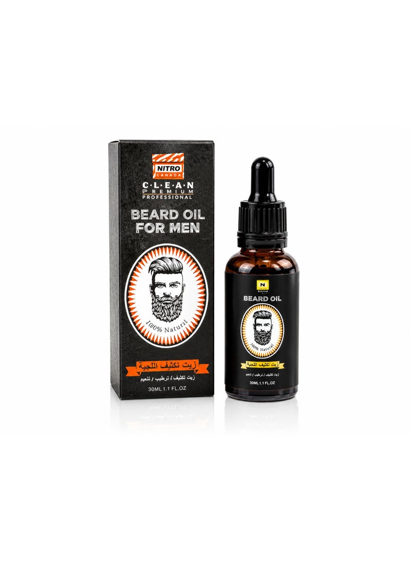 Nitro Canada Beard Oil for Men with Argan Oil, 30ml - Image 1