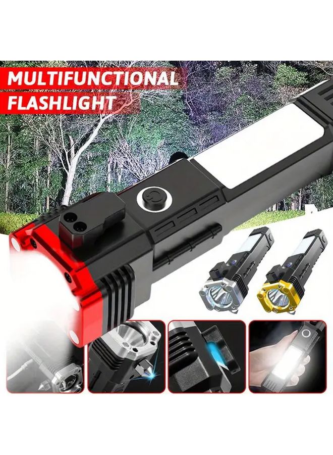 Multifunctional LED Silvery Torch USB Magnetic Emergency Work Light Portable Flashlight - Image 2