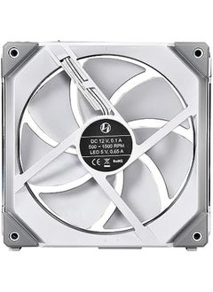 LIAN LI Uni Fan Sl140 Double Pack White With Controller Argb 140Mm Led Pwm Daisy Chain Sl140 2 White Cooler  - Image 4