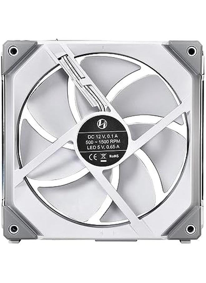 LIAN LI - Uni Fan Sl140 Double Pack White With Controller Argb 140Mm Led Pwm Daisy Chain Sl140 2 White Cooler - Image 1