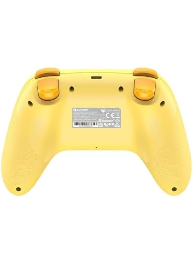 Nova Lite 2.4g Wireless Controller for Windows PC, iPhone, Android, Switch  Steam Deck, Bluetooth Controller Gamepad with Hall Effect Trigger,Turbo,Rumble Vibration (Yellow) - Image 2