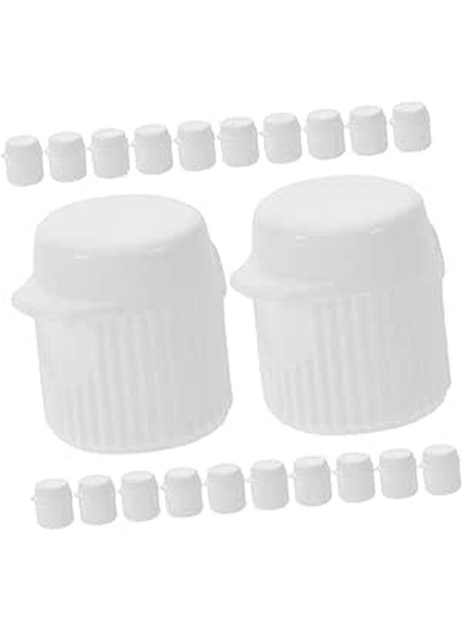 100Pcs White Plastic Toothpaste Flip Caps Toppers for Soft Tubes Travel Bathroom Accessories - Image 1