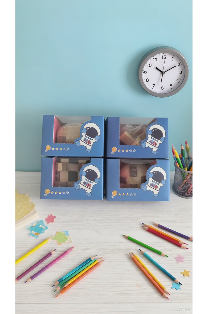 20-piece unlocking interlocking game IQ test, contains 4-piece wooden jigsaw puzzle educational toys, 3D jigsaw puzzles for teenagers and adults, wooden logic puzzles, wooden snake cubes, magic cubes, magic ball puzzles, intellectual puzzle assembly toys, 16-piece metal wire 3D puzzle set, intellectual puzzle puzzles, educational smart toys, children's games, great choice for birthdays, Halloween, Christmas and party gifts - Image 3