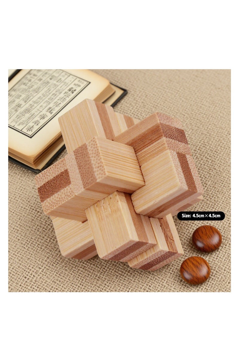 20-piece unlocking interlocking game IQ test, contains 4-piece wooden jigsaw puzzle educational toys, 3D jigsaw puzzles for teenagers and adults, wooden logic puzzles, wooden snake cubes, magic cubes, magic ball puzzles, intellectual puzzle assembly toys, 16-piece metal wire 3D puzzle set, intellectual puzzle puzzles, educational smart toys, children's games, great choice for birthdays, Halloween, Christmas and party gifts - Image 5