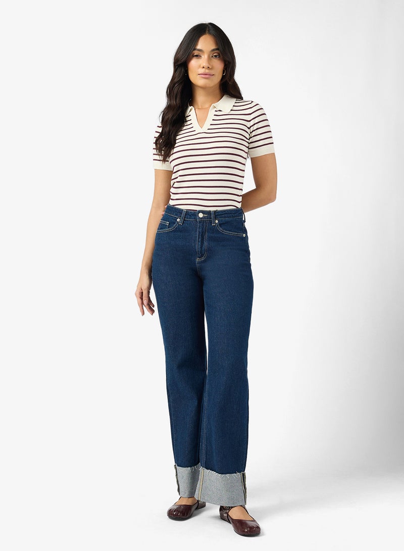 فيرو مودا جينز نسائي واسع الساق بخصر عالٍ - Image 5