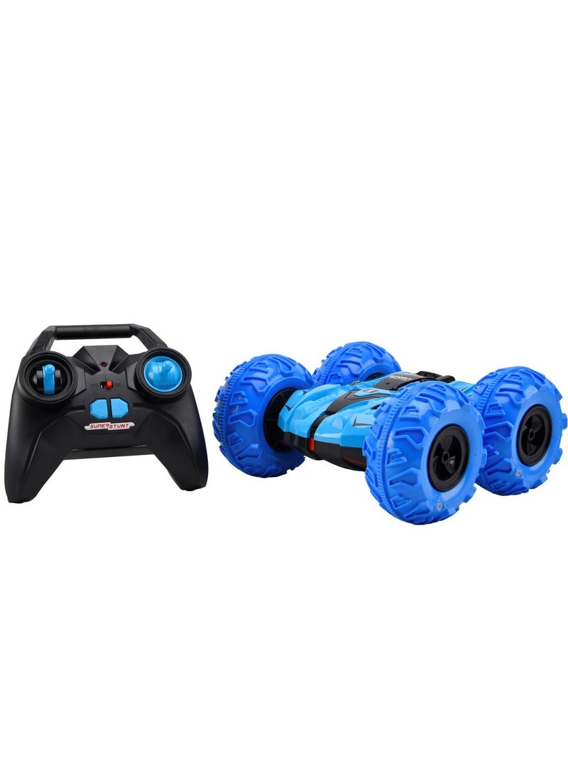 ADDO Addo Remote Control Inflate Wheels Stunt Car, Blue/Red | Twist & Flip Car | Rotating Car for Kids  - Image 1