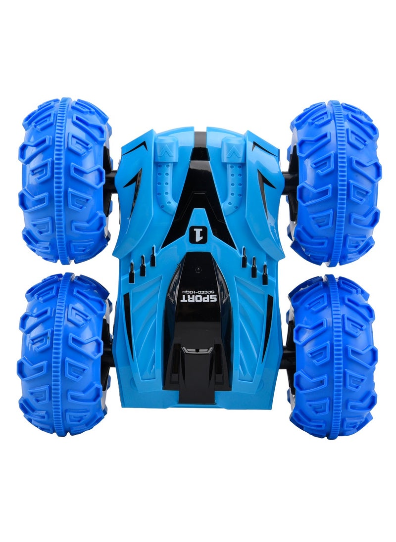 ADDO Addo Remote Control Inflate Wheels Stunt Car, Blue/Red | Twist & Flip Car | Rotating Car for Kids  - Image 2