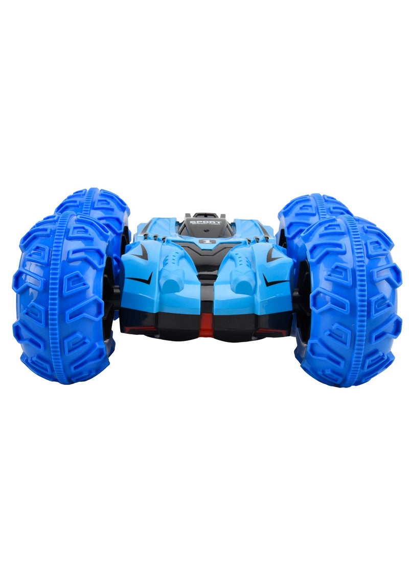 ADDO Addo Remote Control Inflate Wheels Stunt Car, Blue/Red | Twist & Flip Car | Rotating Car for Kids  - Image 4