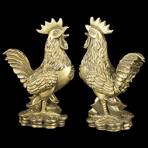 BRABUD Brass Rooster Statue Feng Shui Handmade Chicken Figurine Collection Home Decor - Image 5