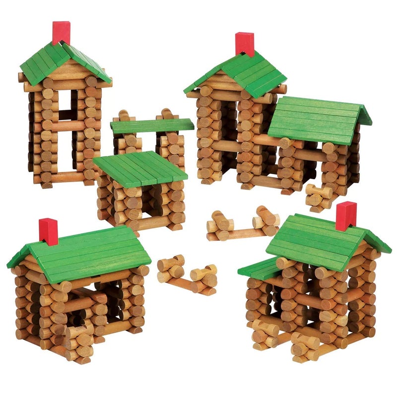 Maxim Enterprise, Tumble Tree Timbers Wood Building Set 450 Pieces Build Log Cabins Educational STEM Toy - Image 4