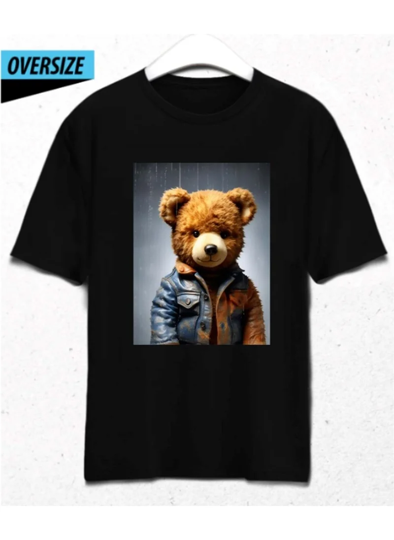 Hena Teddy Classic – A Warm and Stylish Touch Oversize T-Shirt Black