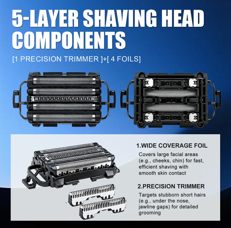 DODAER WES9032P Replacement Outer Foil and Inner Blade Set,Compatible with Panasonic ARC5 5-Blade Shavers ES-LV97-K,ES-LV67-K,ES-LV95-S,ES-LV65-S (1 Count) - Image 3
