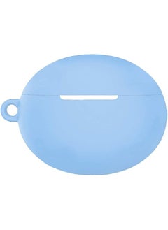 ELTRAZONE Silicone Case Cover for Huawei FreeBuds 3 with Carabiner, Anti-Shock Full Protection, Charging Port Accessibility - Sky Blue  - Image 3