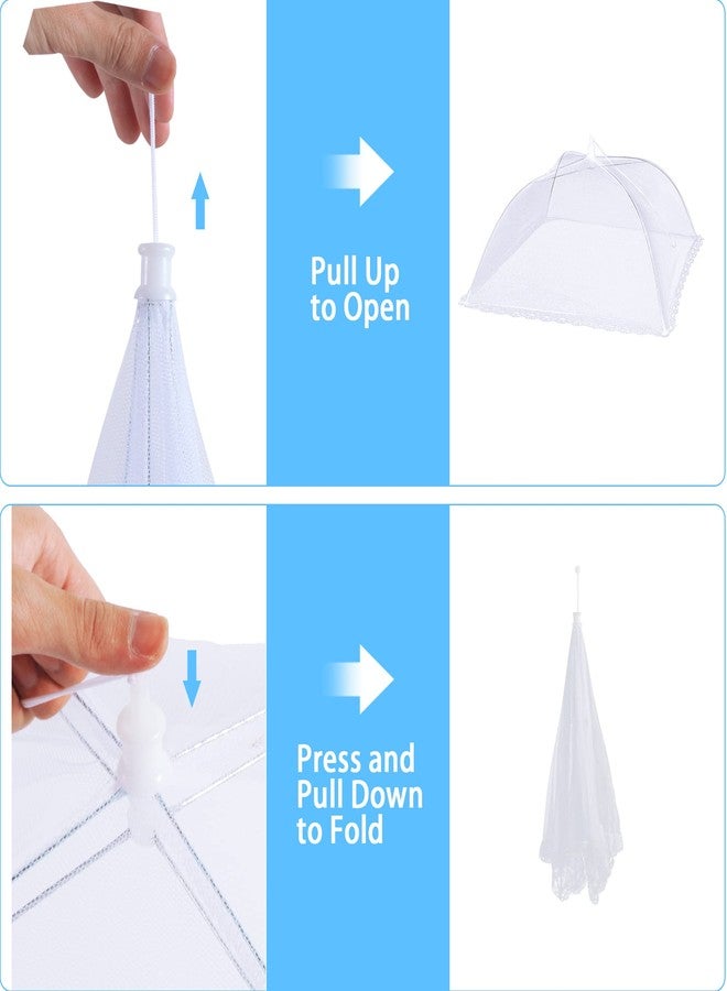 LYDTICK 10 PACK Mesh Food Covers for Outside, Food Covers Outdoors Pop-up Food Tents 2 Extra Large (40"x24") & 8 Large (17"x17") for Picnic, Camping Supplies - Image 3
