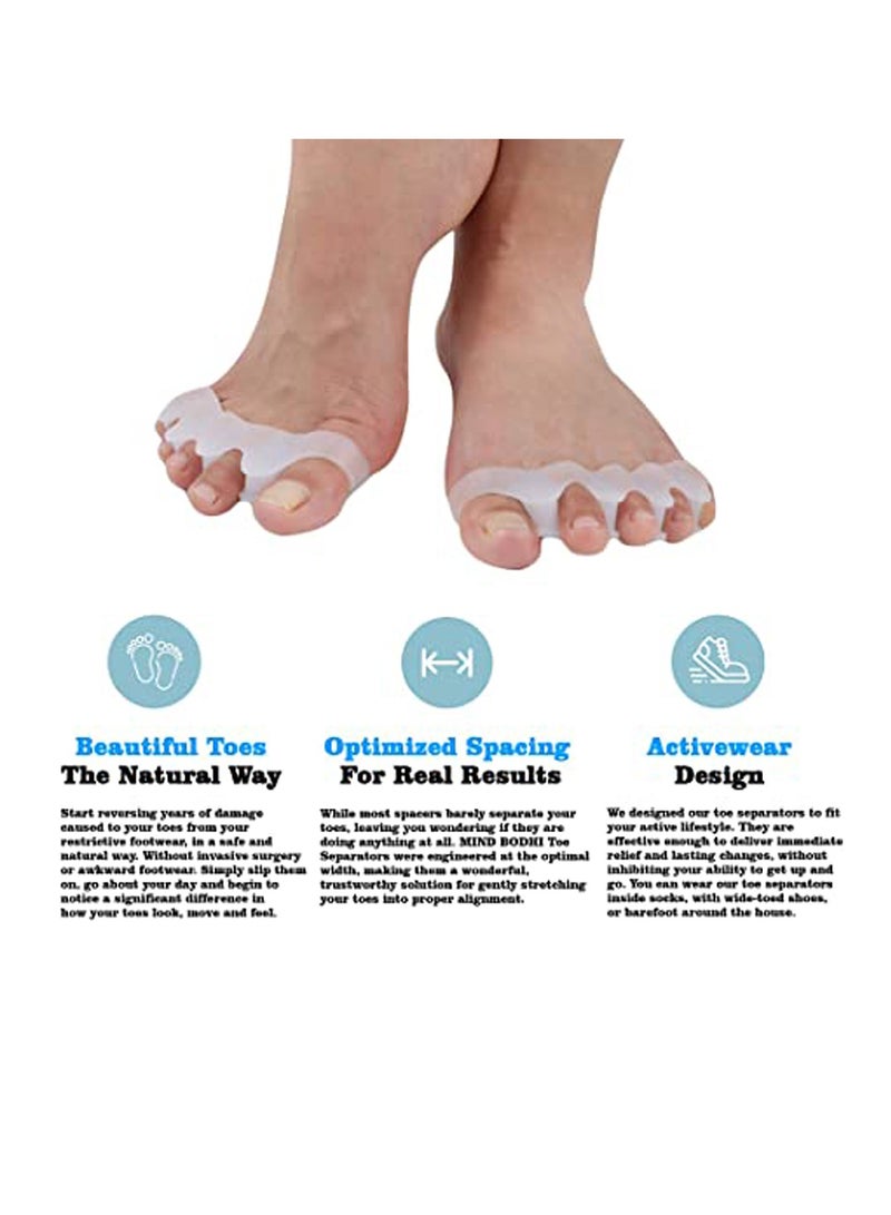 KASTWAVE 5 Pair Toe Separators for Overlapping Toes and Restore Crooked Toes to Their Original Shape, Correct Bunions Universal Size - Image 5