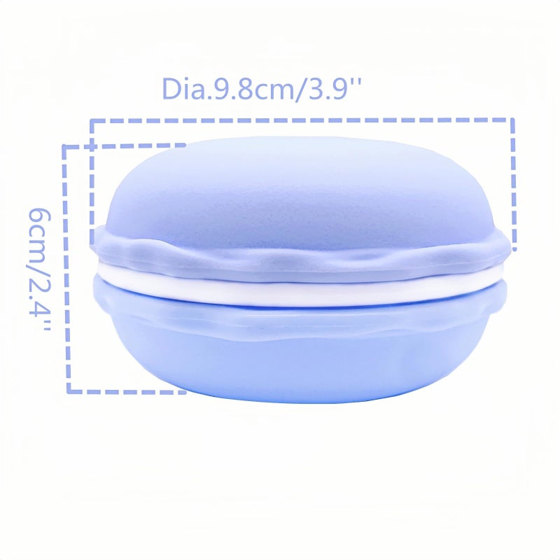 HAN SHENG 4 Pack Large 4 Inch Macaron Jewelry Organizer Box - Decorative Earring Storage Case Container for Earrings, Rings, Necklaces (Blue, Green, Pink, Yellow) - Image 2