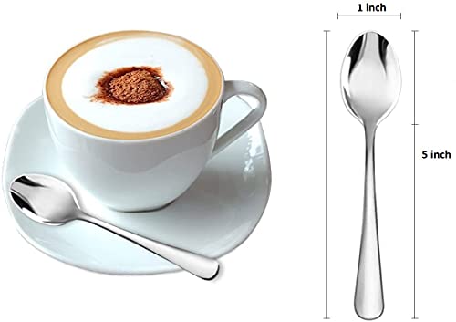 Comicfs 12-Piece Demitasse Espresso Spoons, Mini Coffee Spoon, 5 Inches Stainless Steel Small Spoons for Dessert, Tea, Appetizer - Image 2