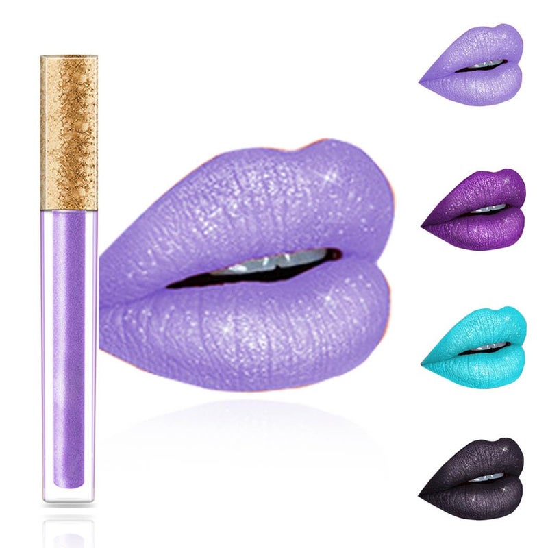 Edanta Kilshye Matte Lipstick Long Lasting Liquid Lipsticks Waterproof Cream Lip Gloss High Pigment Lipstick Non Stick Cup Lip Makeup for Women and Girls Pack of 1 Purple 13
