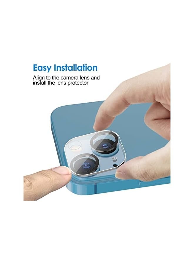جي تيك واقي عدسة الكاميرا لهاتف iPhone 13 6.1 بوصة وiPhone 13 mini 5.4 بوصة، زجاج مقسى 9H، شفاف عالي الدقة، مضاد للخدش، صديق للحافظة، لا يؤثر على اللقطات الليلية، 3 عبوات - Image 4