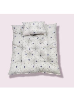 Deevine Craft Deevine Craft Baby Cotton Quilt Silk Cotton Kapok Kids Born Baby Bed Mattress 25 X 2 ft x 2 inches Thickness 012 Months Bedding Set Thick Base Foldable Mattress Crown Printed Baby Bed and Pillow Set 