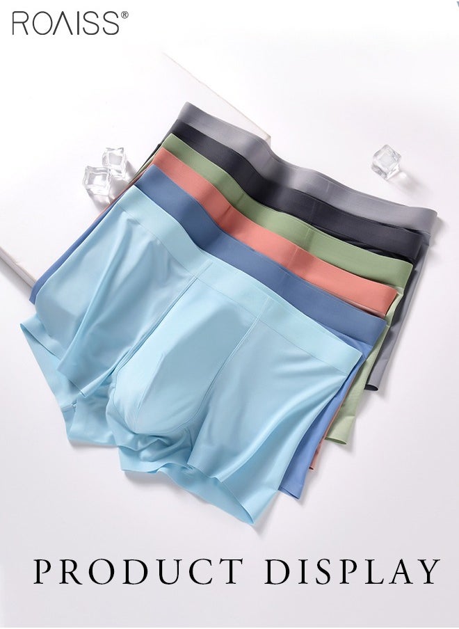 4-Piece Set Of Thin Ice Silk Underwear For Men High Elasticity Comfortable And Breathable Boxer Briefs For Daily Wear In Summer - pzsku/Z5A0BD40A869243D7E006Z/45/_/1714459884/d6d3eaa5-02ac-47cb-bbe3-4928f0cd359f