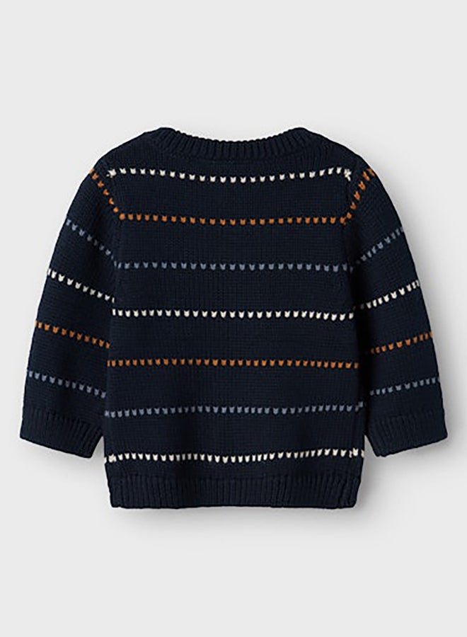 NAME IT Baby Boy Navy Knit Cardigan  - Image 2