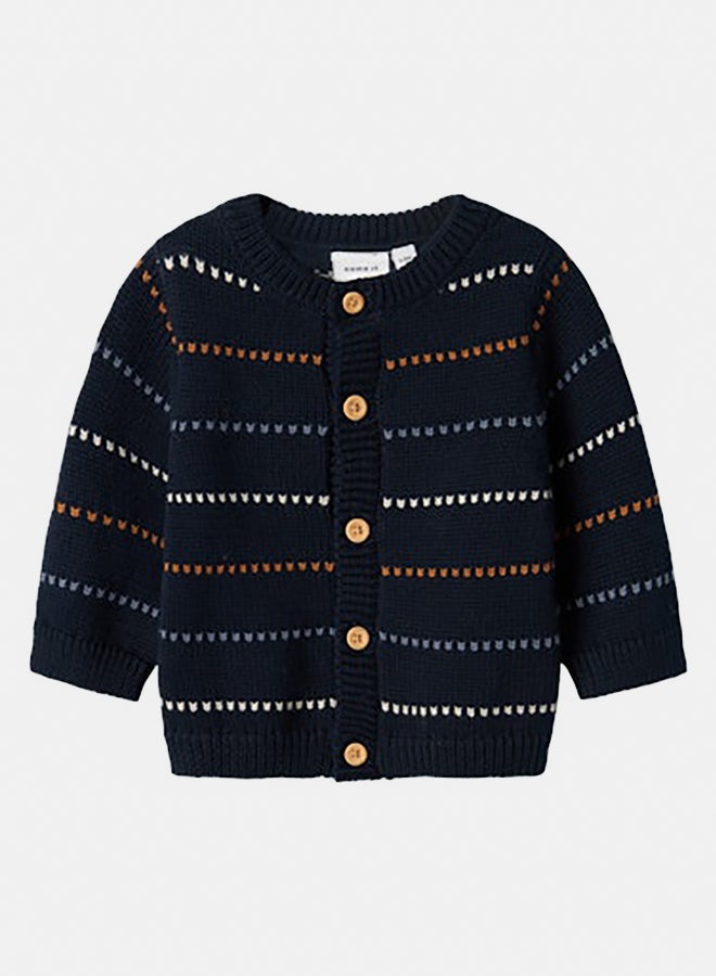 NAME IT Baby Boy Navy Knit Cardigan  - Image 1
