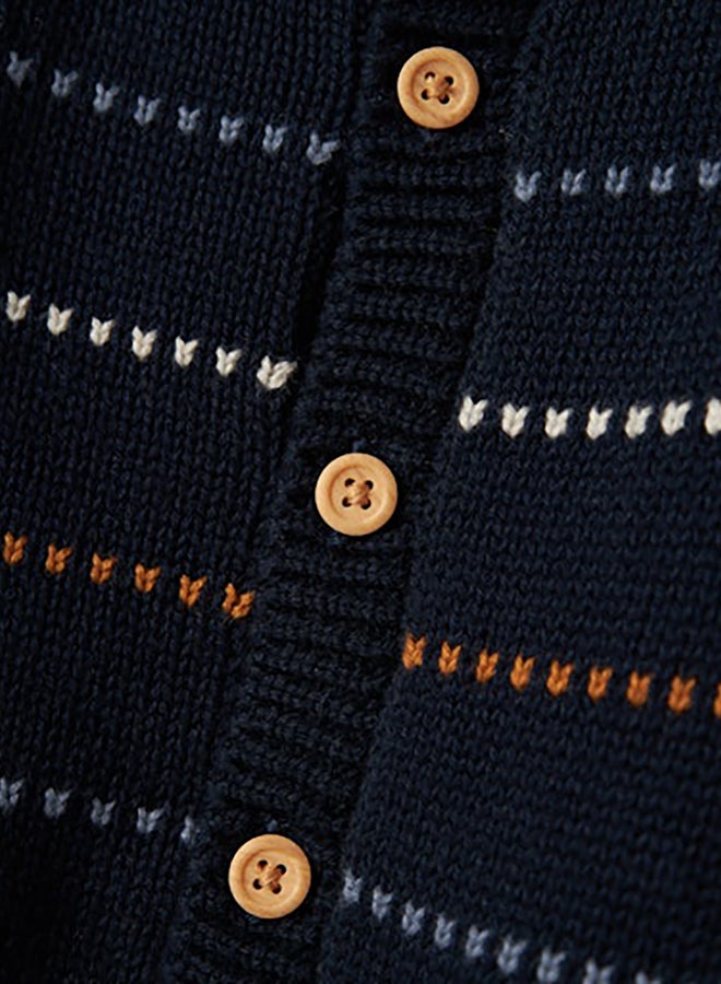 NAME IT Baby Boy Navy Knit Cardigan  - Image 3