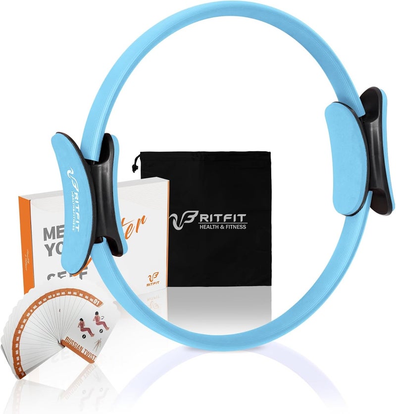 RitFit Pilates Ring Circle - 14 Inch Magic Fitness Circle for Toning Inner & Outer Thighs, Bonus Workout Guide Included - Image 1